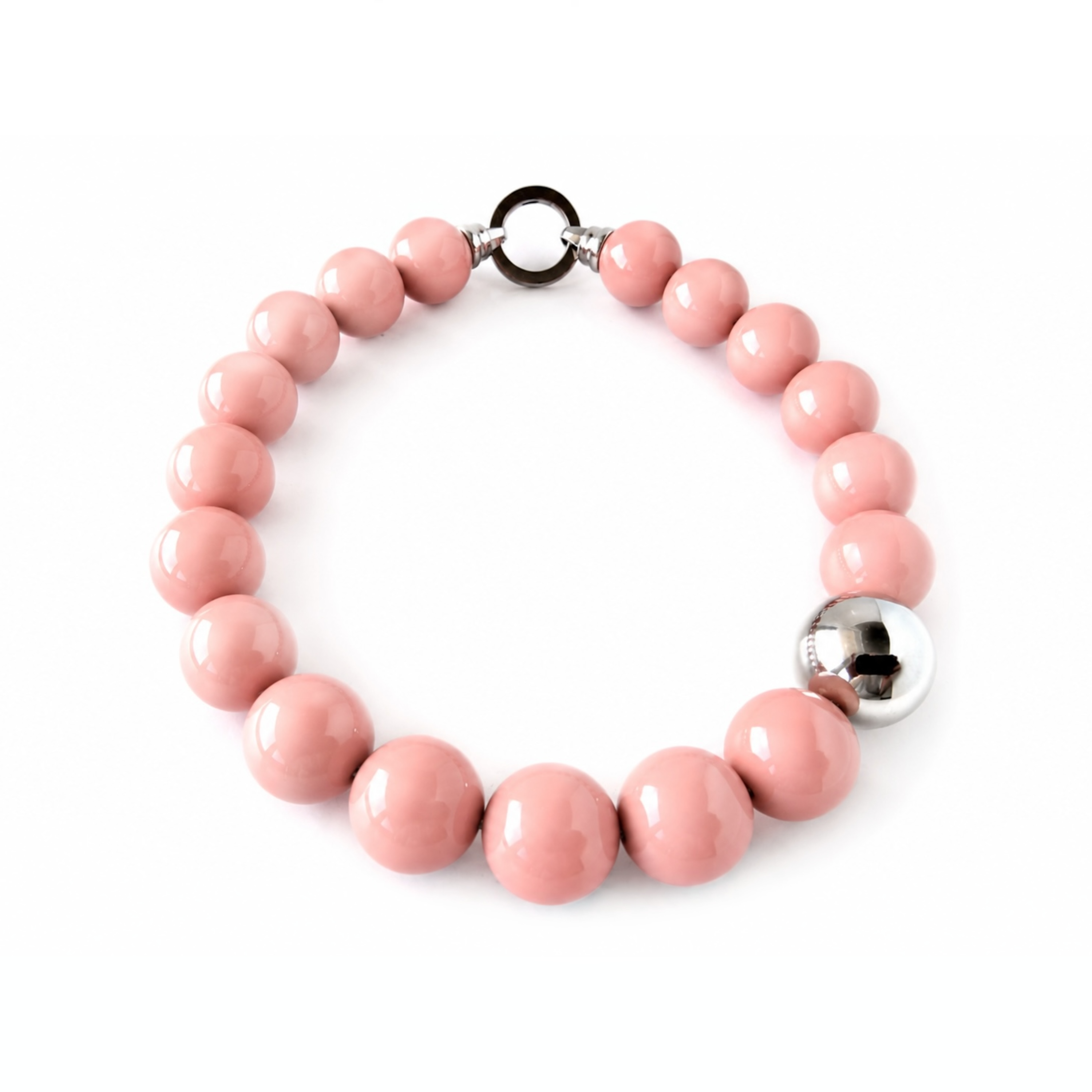 The Seventy Collection- 22 mm Ingrid Peach Terracota Bold Statement Necklace by Tessa Bijoux