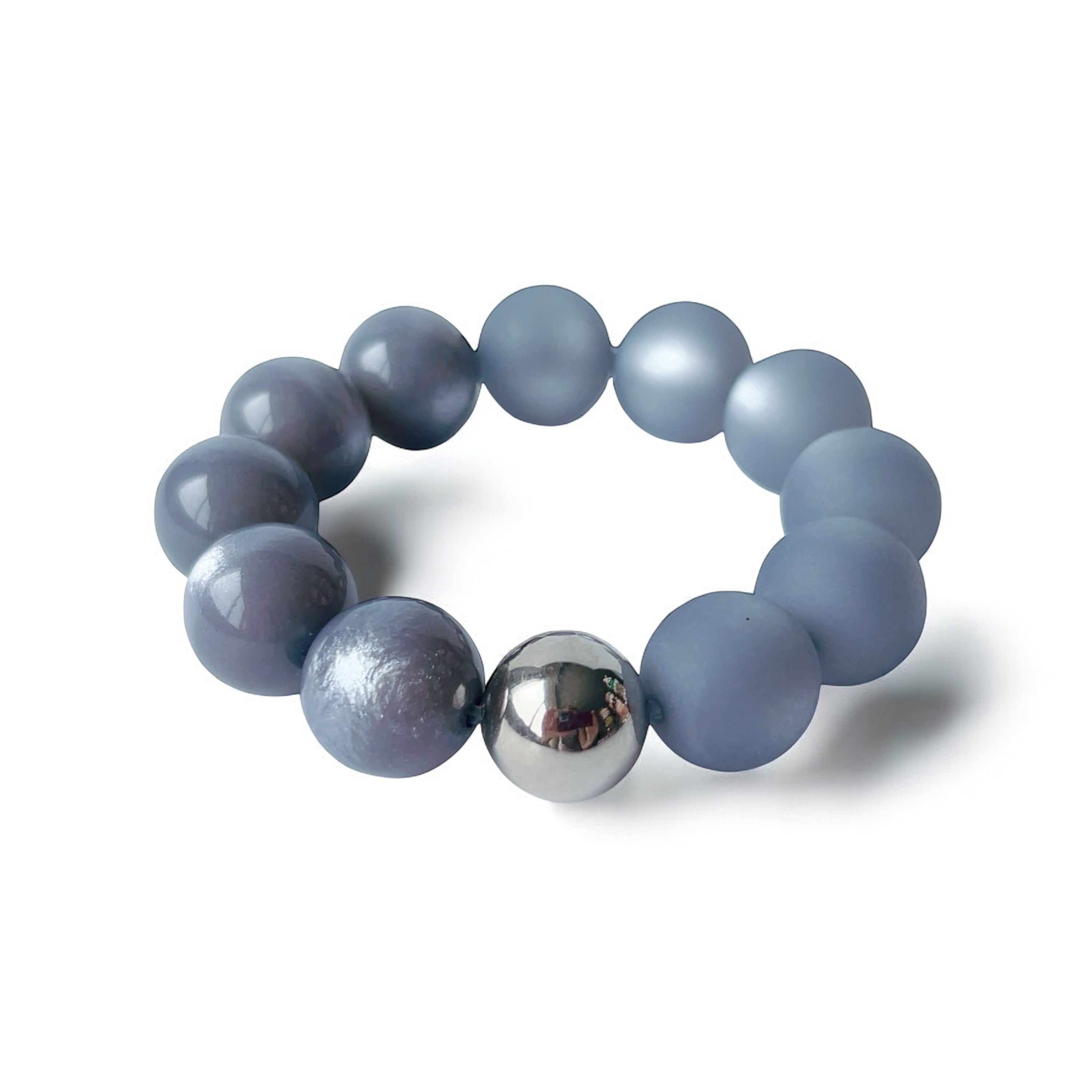 The Seventy Collection- 18 mm Ingrid Grey Bracelet by Tessa Bijoux