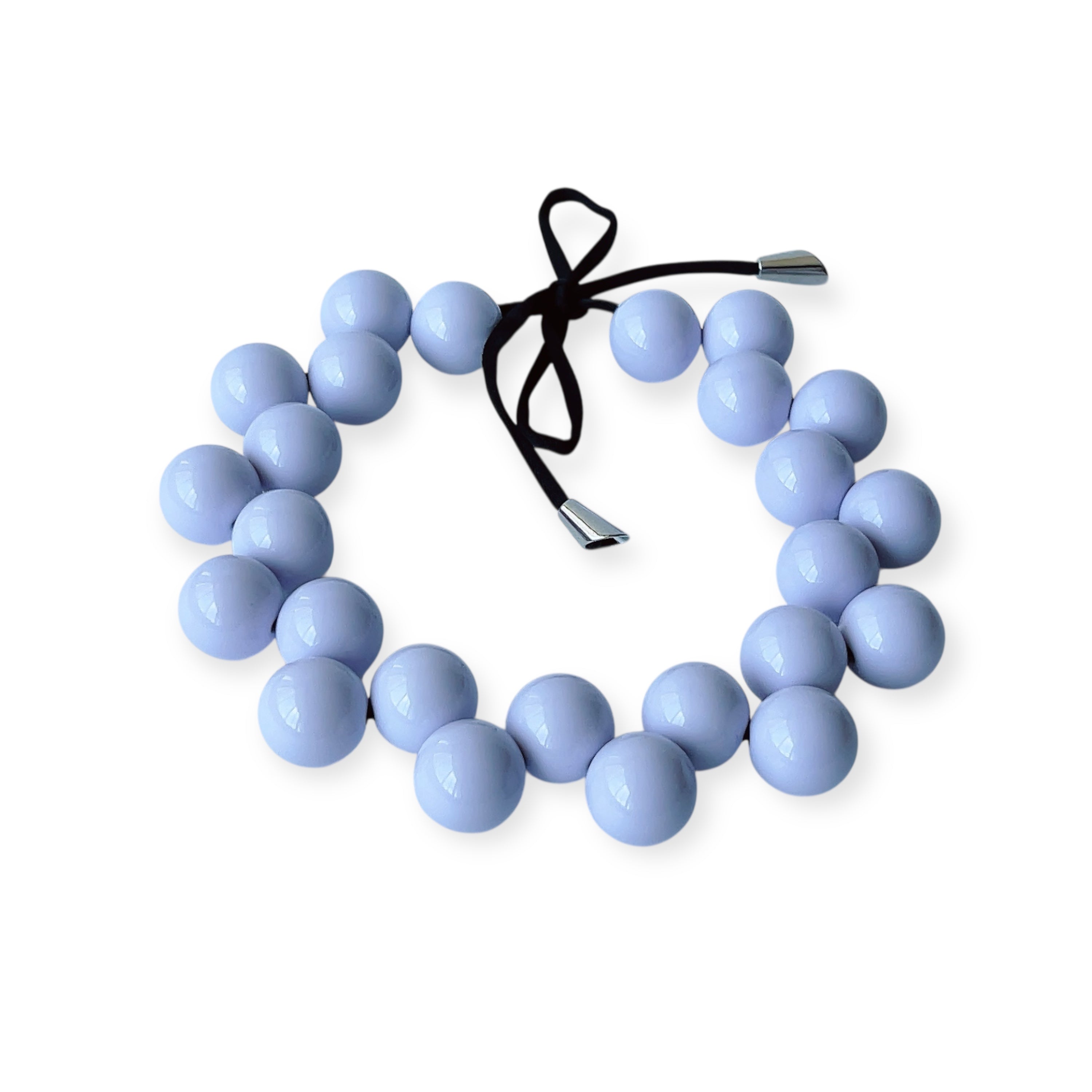 The Seventy- Audrey Lavender Glossy Bold Necklace by Tessa Bijoux