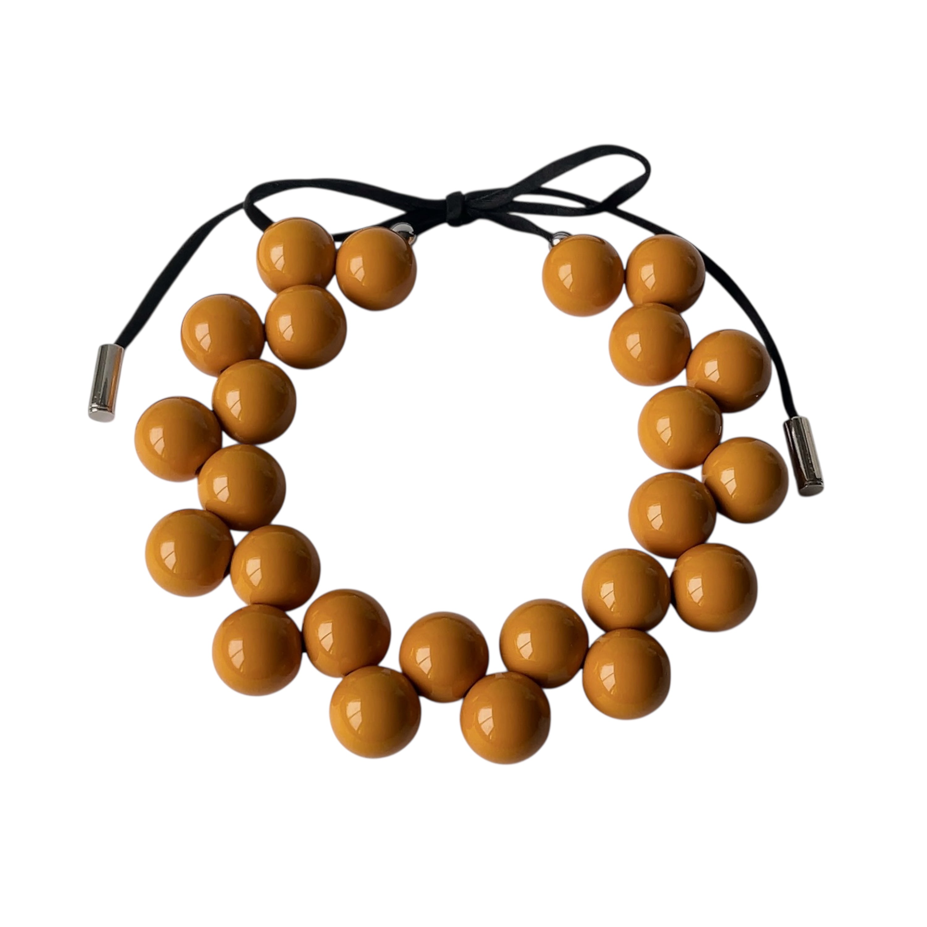 The Seventy- Audrey Amber Orange Bold Necklace by Tessa Bijoux