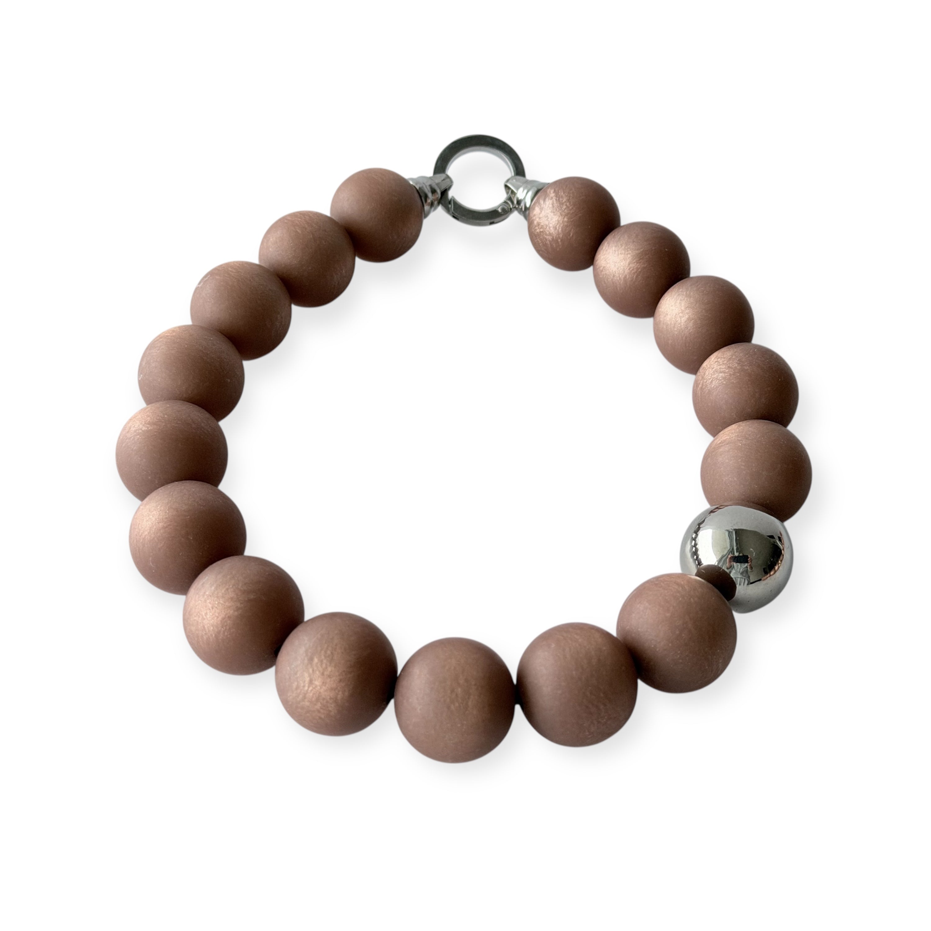 The Seventy Collection- 25 mm Ingrid Mocha Mousse Bold Statement Necklace