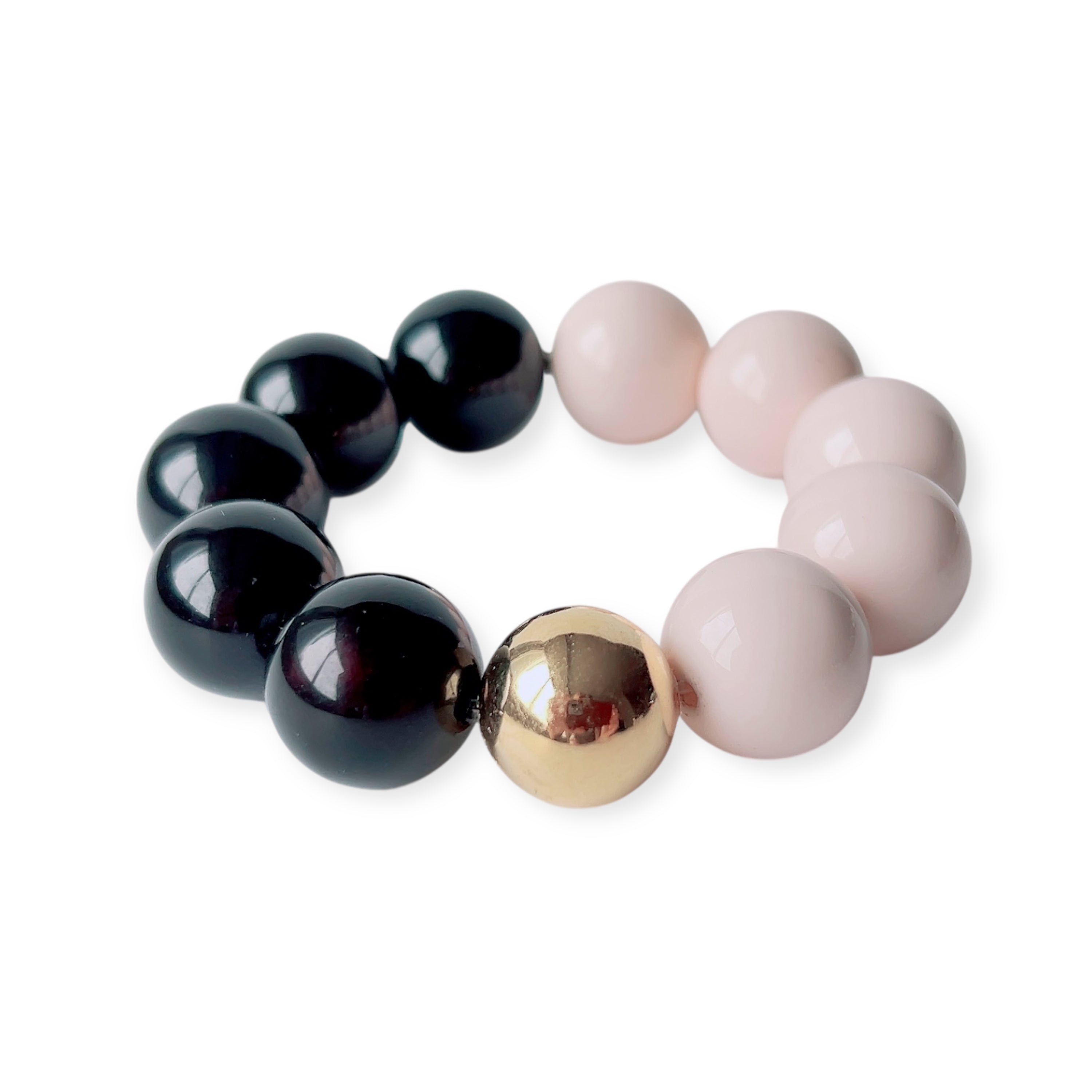 The Seventy- 18 mm Ingrid Black and Cream Bracelet by Tessa Bijoux