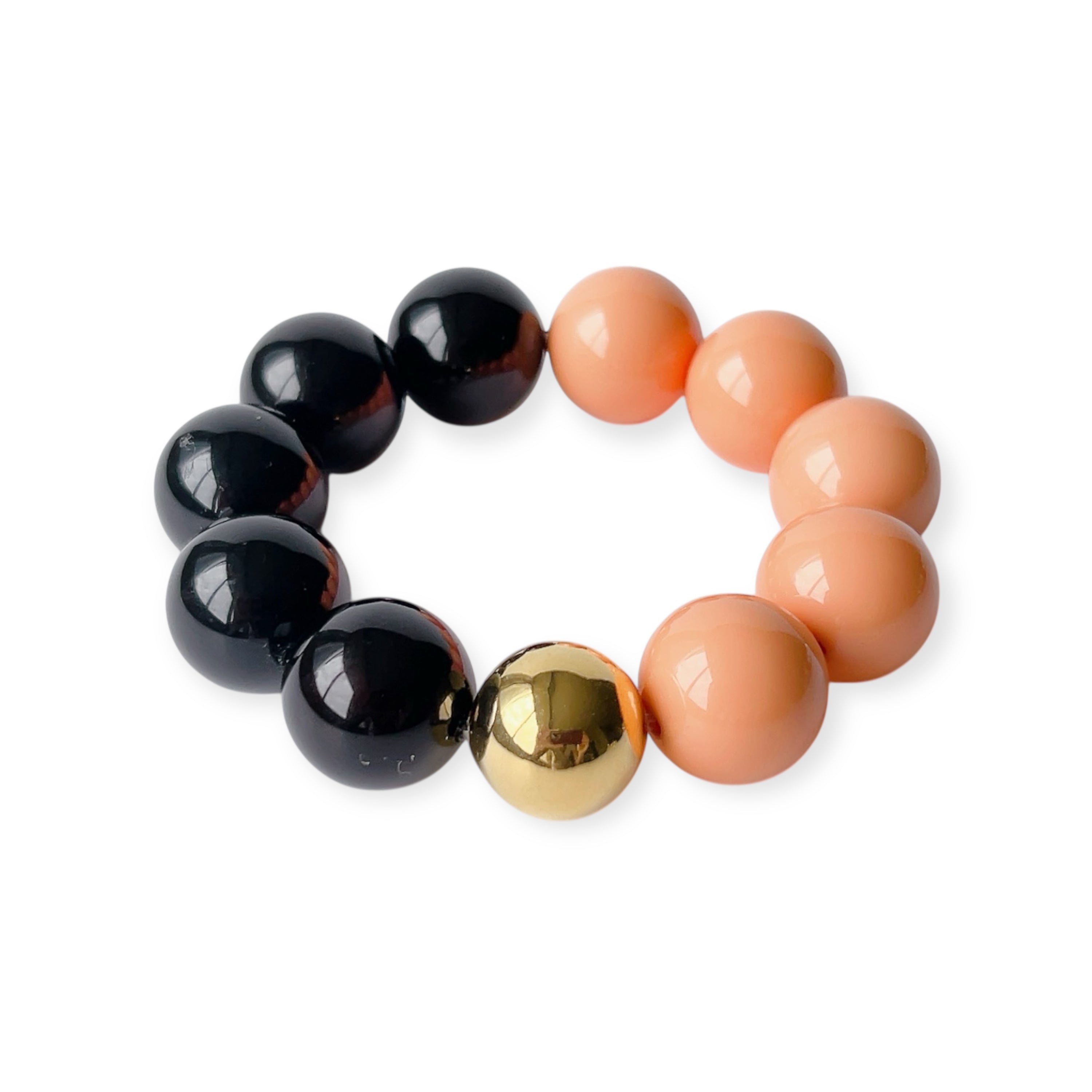 The Seventy- 18 mm Ingrid Black and Orange Bracelet by Tessa Bijoux