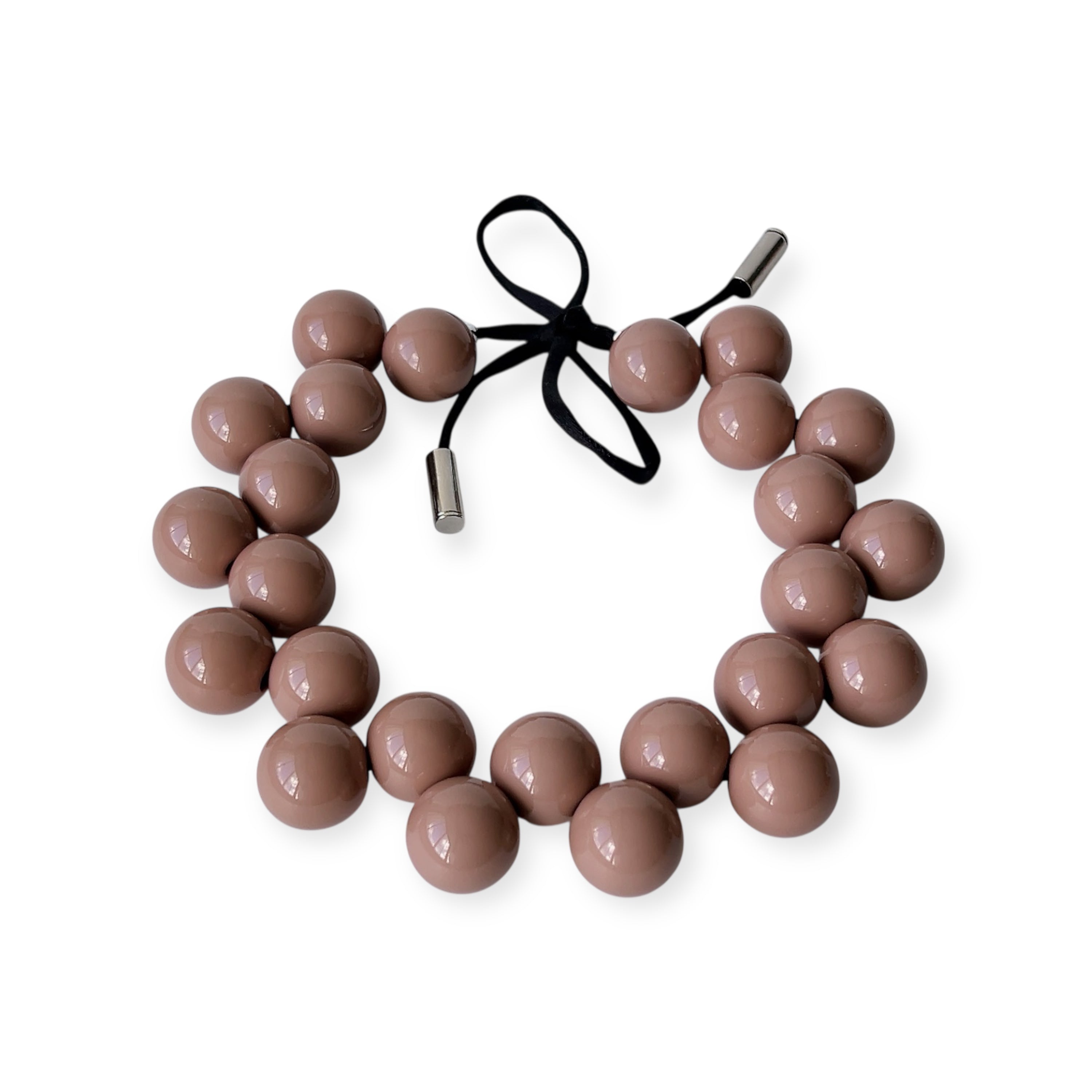 The Seventy- Audrey Mocha Mousse Brown Bold Necklace by Tessa Bijoux