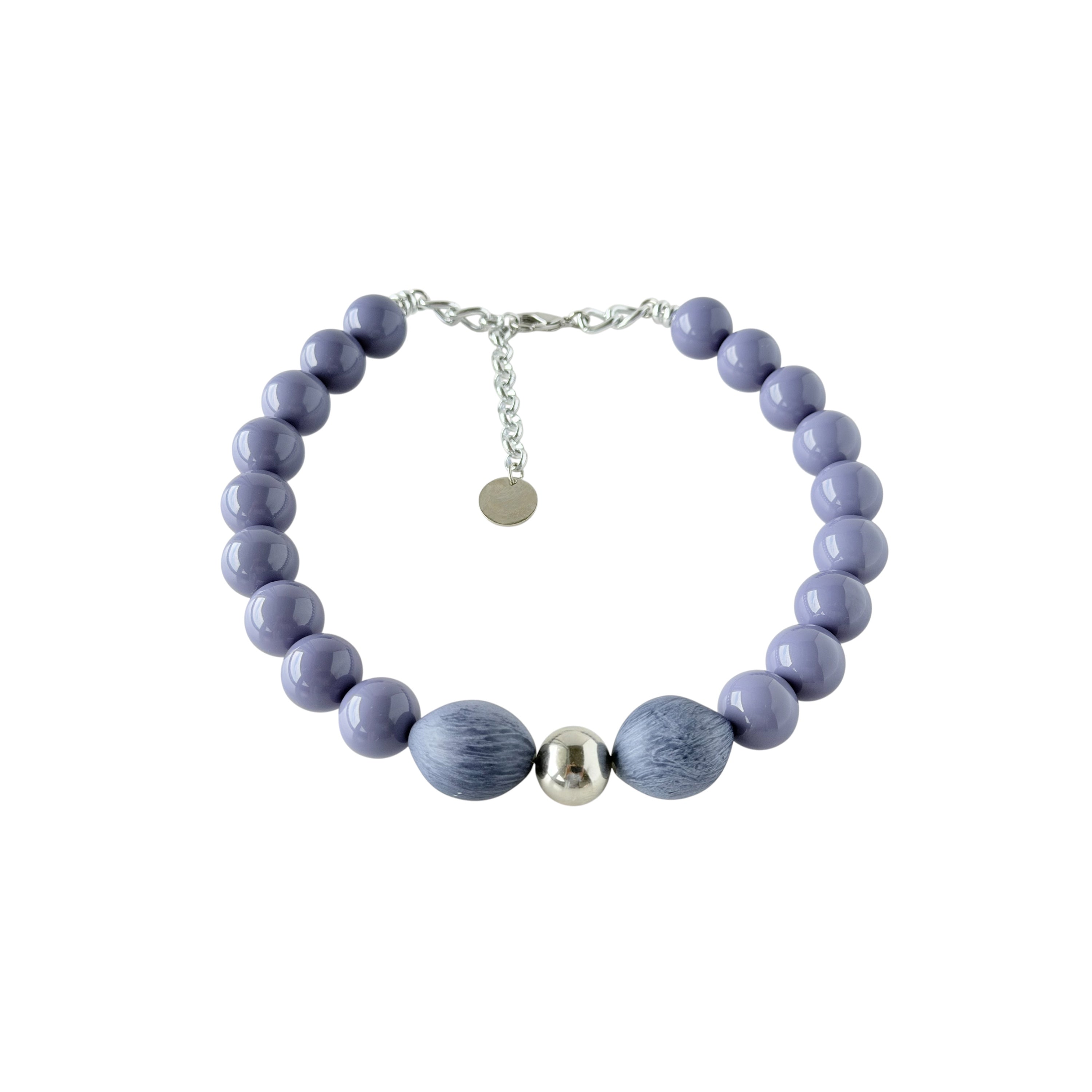 THE SEVENTY COLLECTION- 18 MM INGRID SKIPPER BLUE STATEMENT NECKLACE BY TESSA BIJOUX
