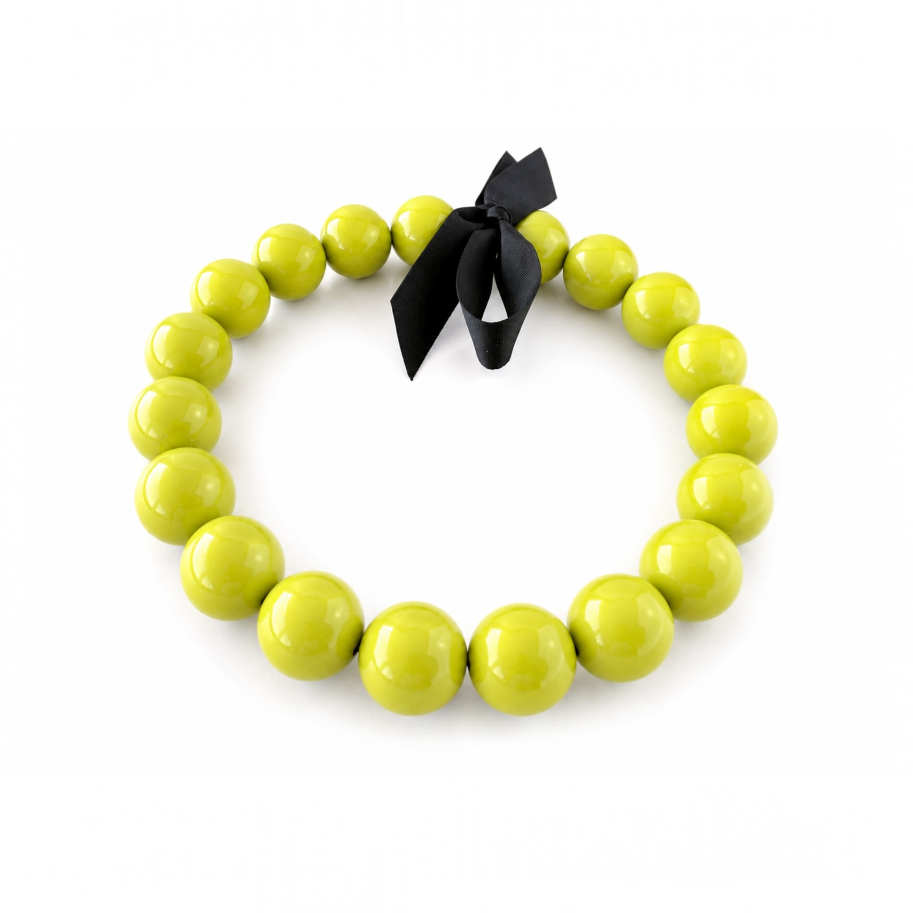 THE SEVENTY COLLECTION-22 MM GRACE ACID GREEN CHOKER NECKLACE BY TESSA BIJOUX