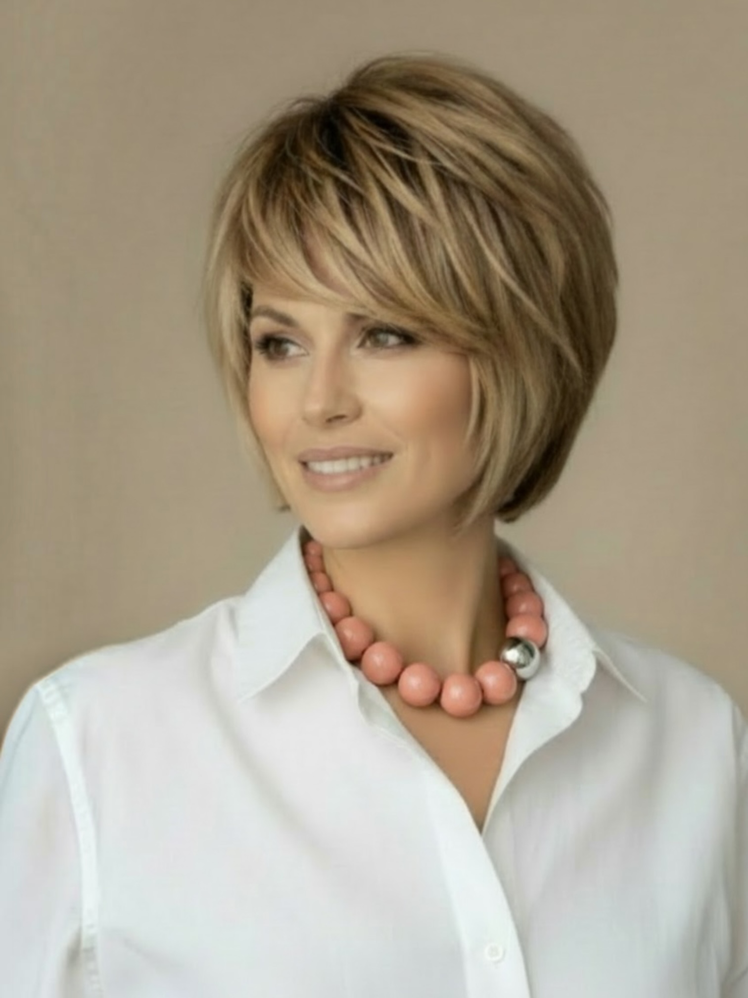 The Seventy Collection- 22 mm Ingrid Peach Terracota Bold Statement Necklace by Tessa Bijoux