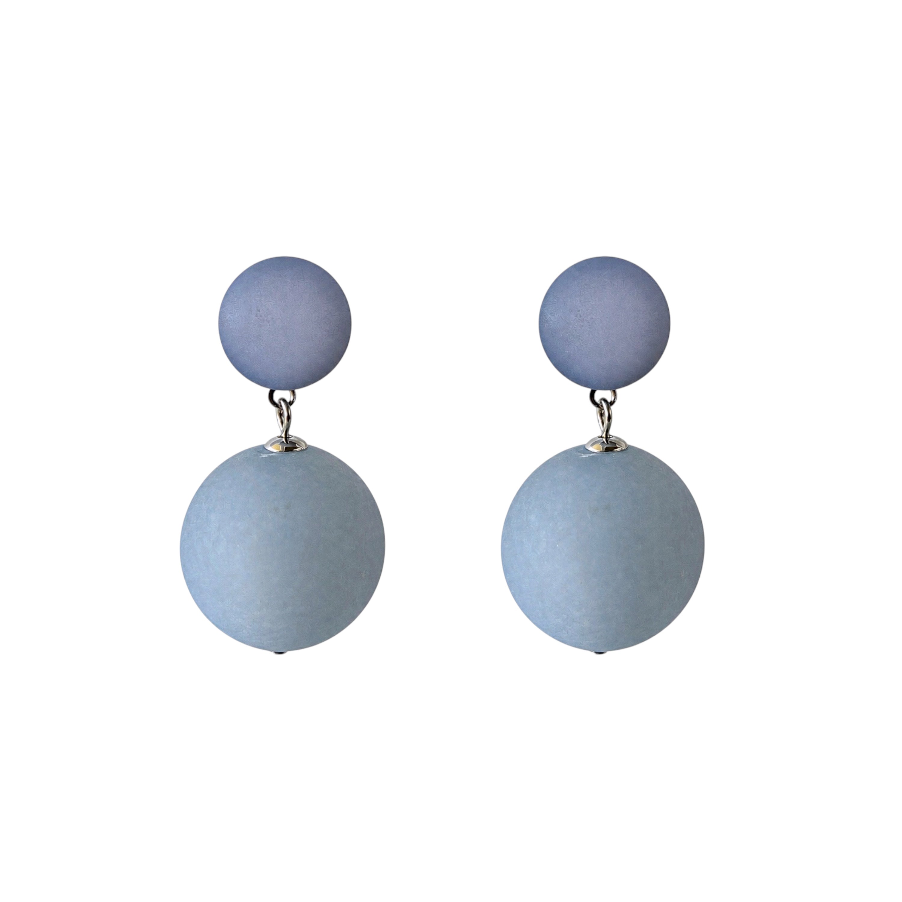 THE SEVENTY COLLECTION BY TESSA BIJOUX- BLUE GREY RESIN EARRINGS
