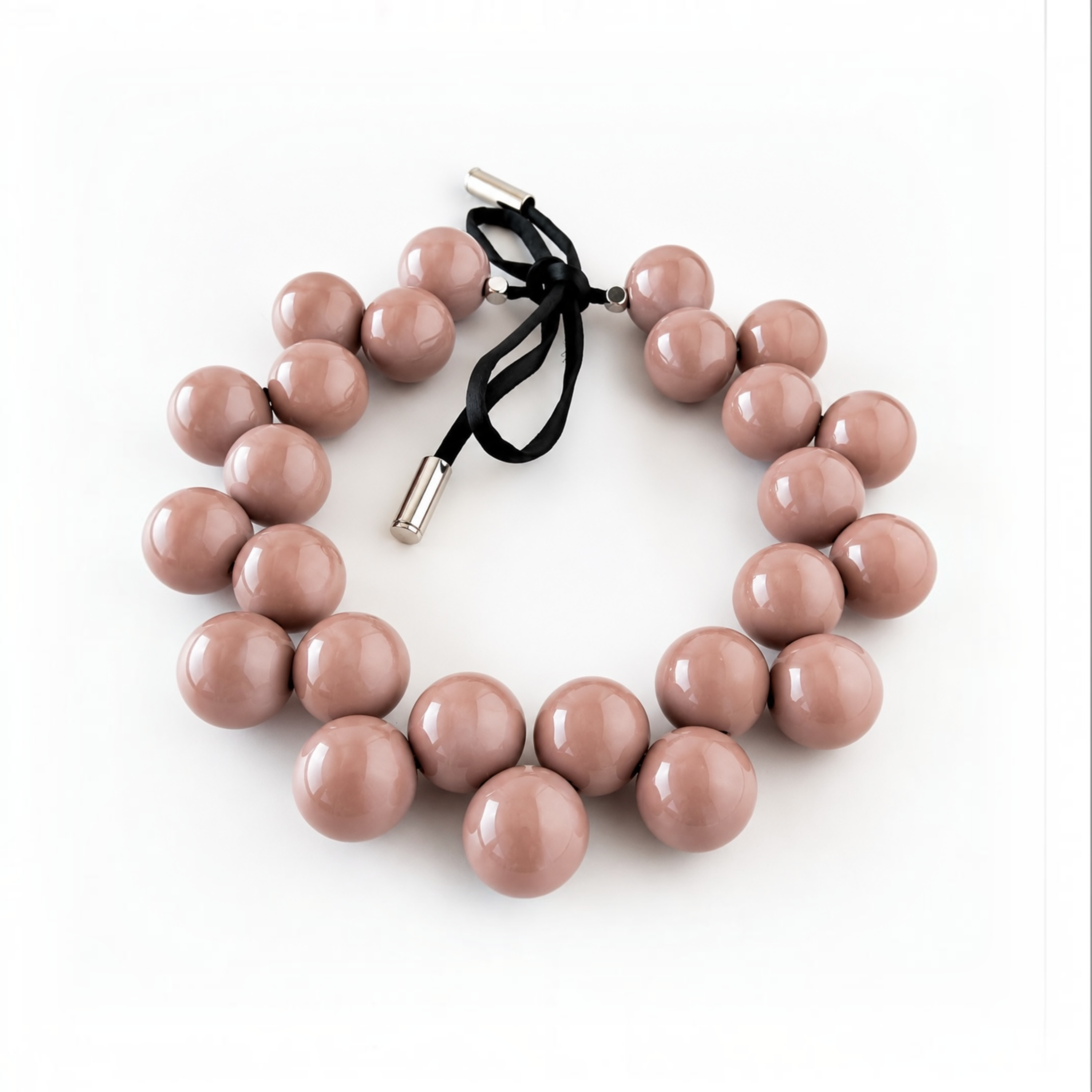 The Seventy- Audrey Mocha Mousse Brown Bold Necklace by Tessa Bijoux