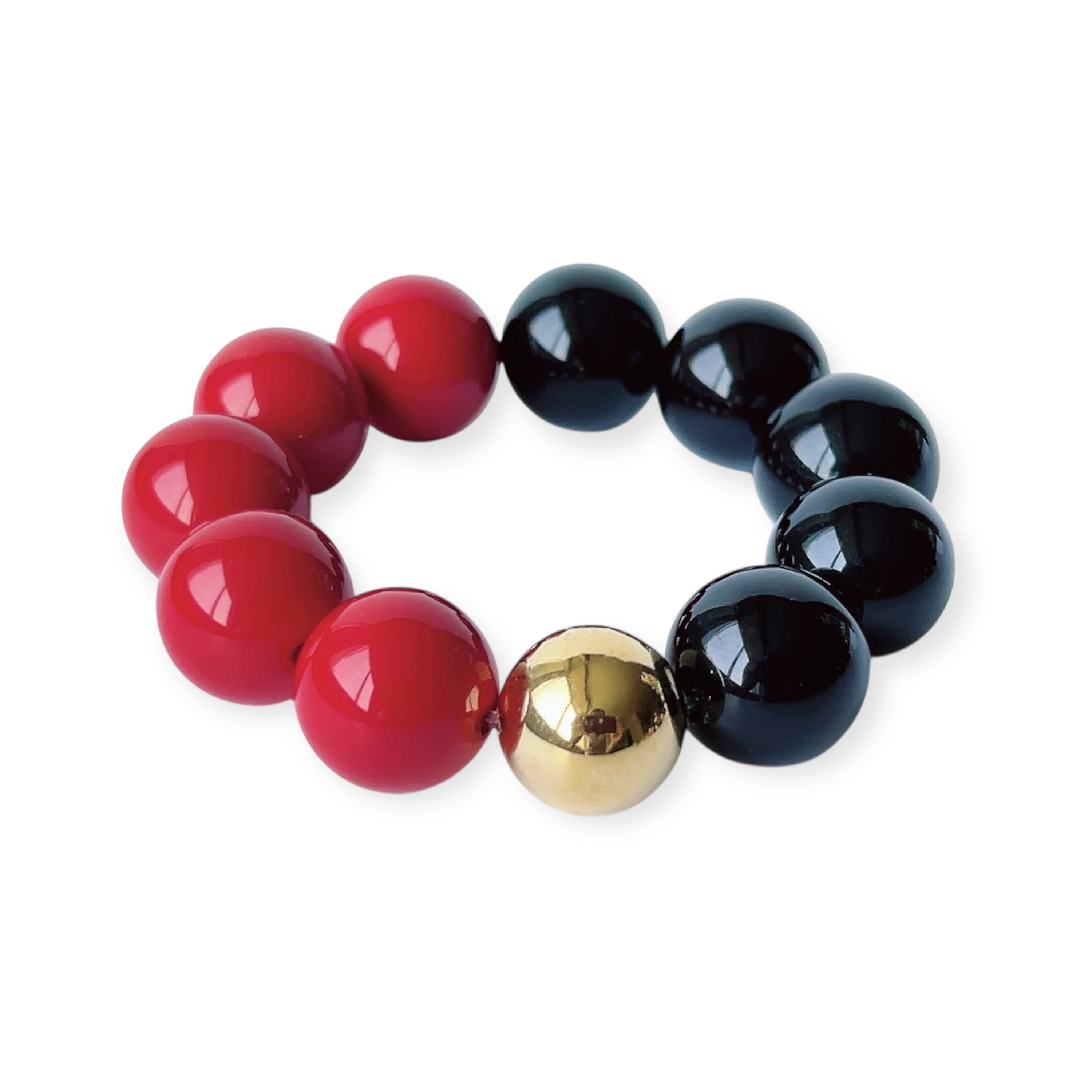 The Seventy- 18 mm Ingrid Black and Red Bracelet by Tessa Bijoux