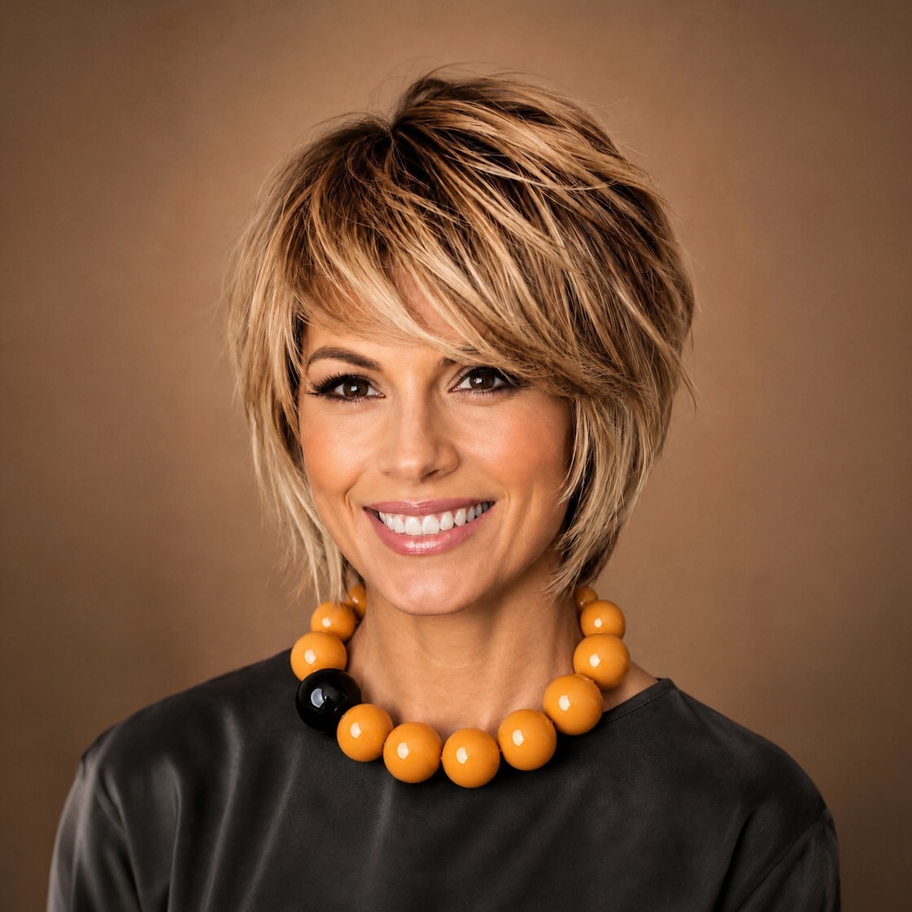The Signature Collection Amber Black Oversized Necklace by Tessa Bijoux
