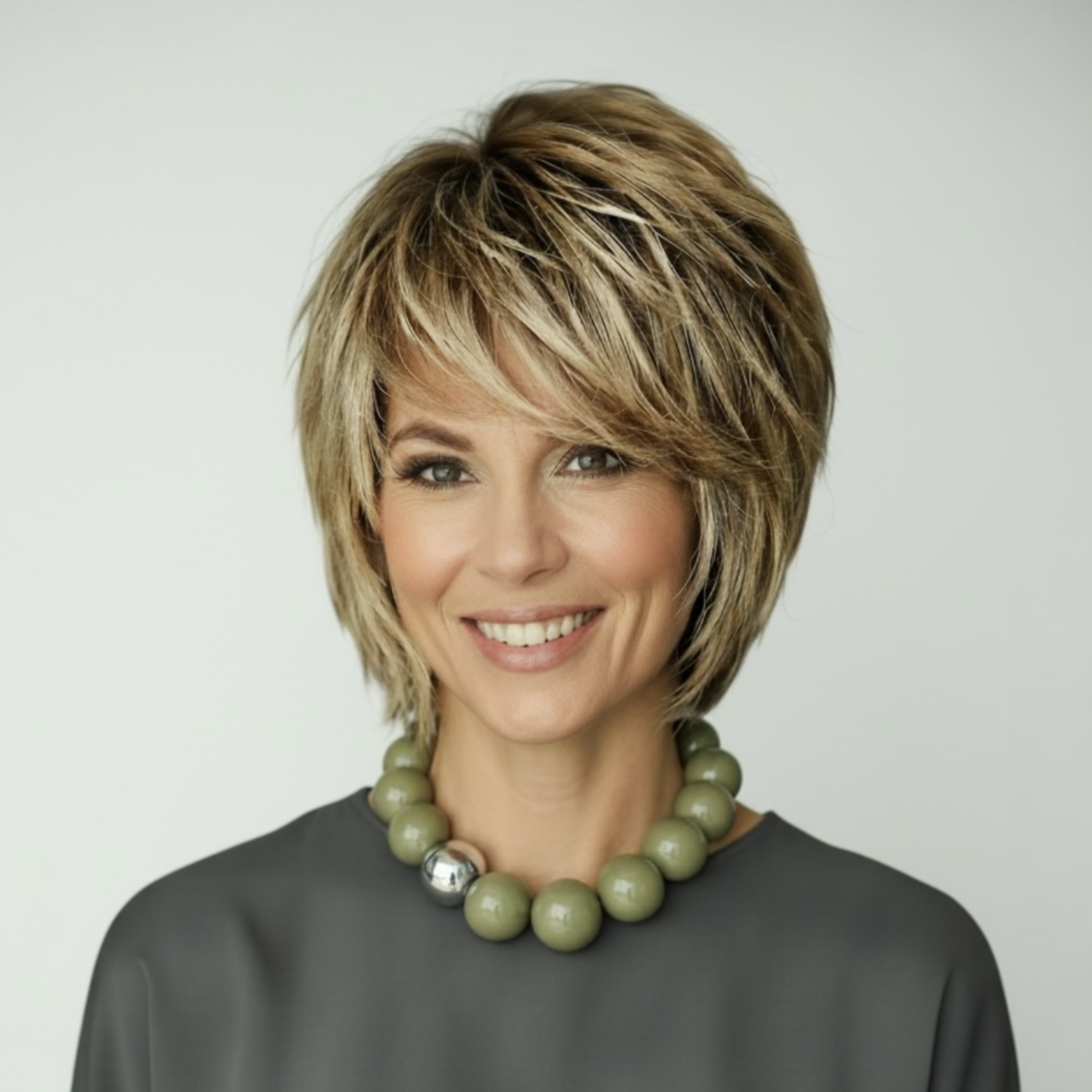 The Signature Collection Kaki Green Glossy Necklace by Tessa Bijoux