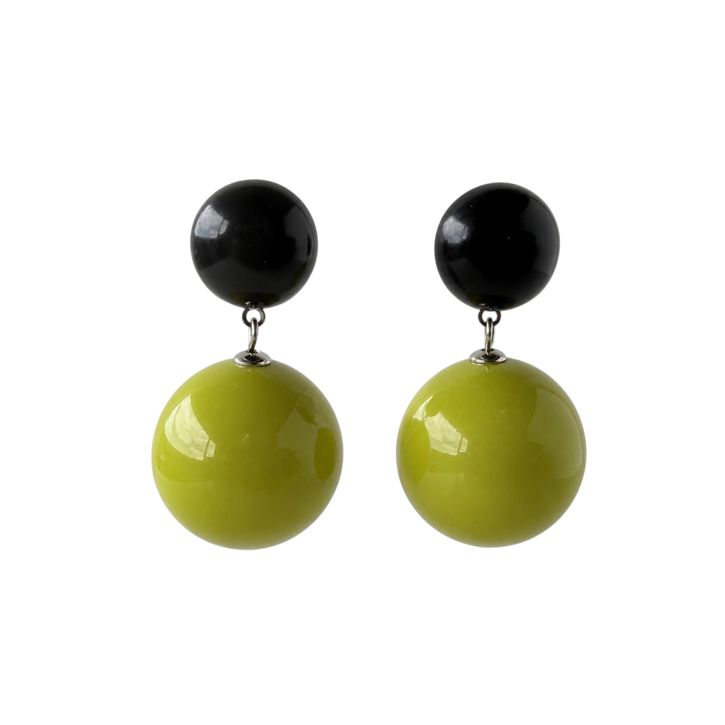The Signature Collection Acid Green Black Earrings by Tessa Bijoux