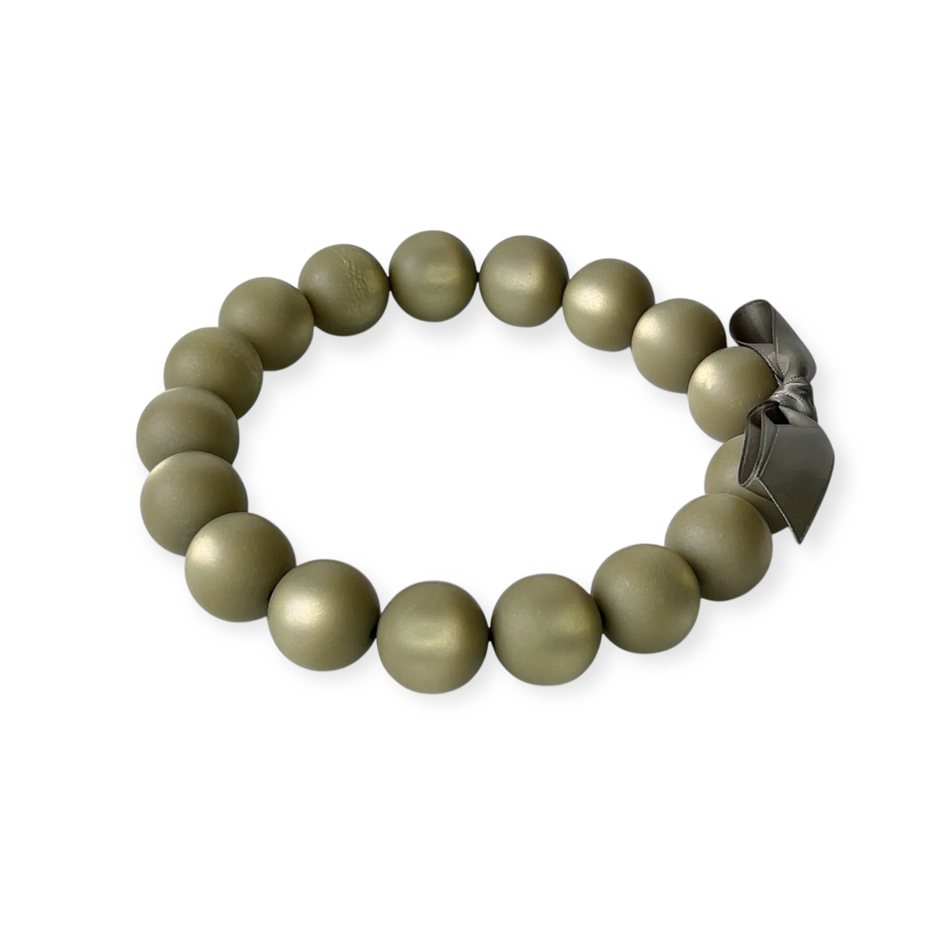 The Seventy Collection-25 mm Grace Sage Green Matte Choker Necklace by Tessa Bijoux