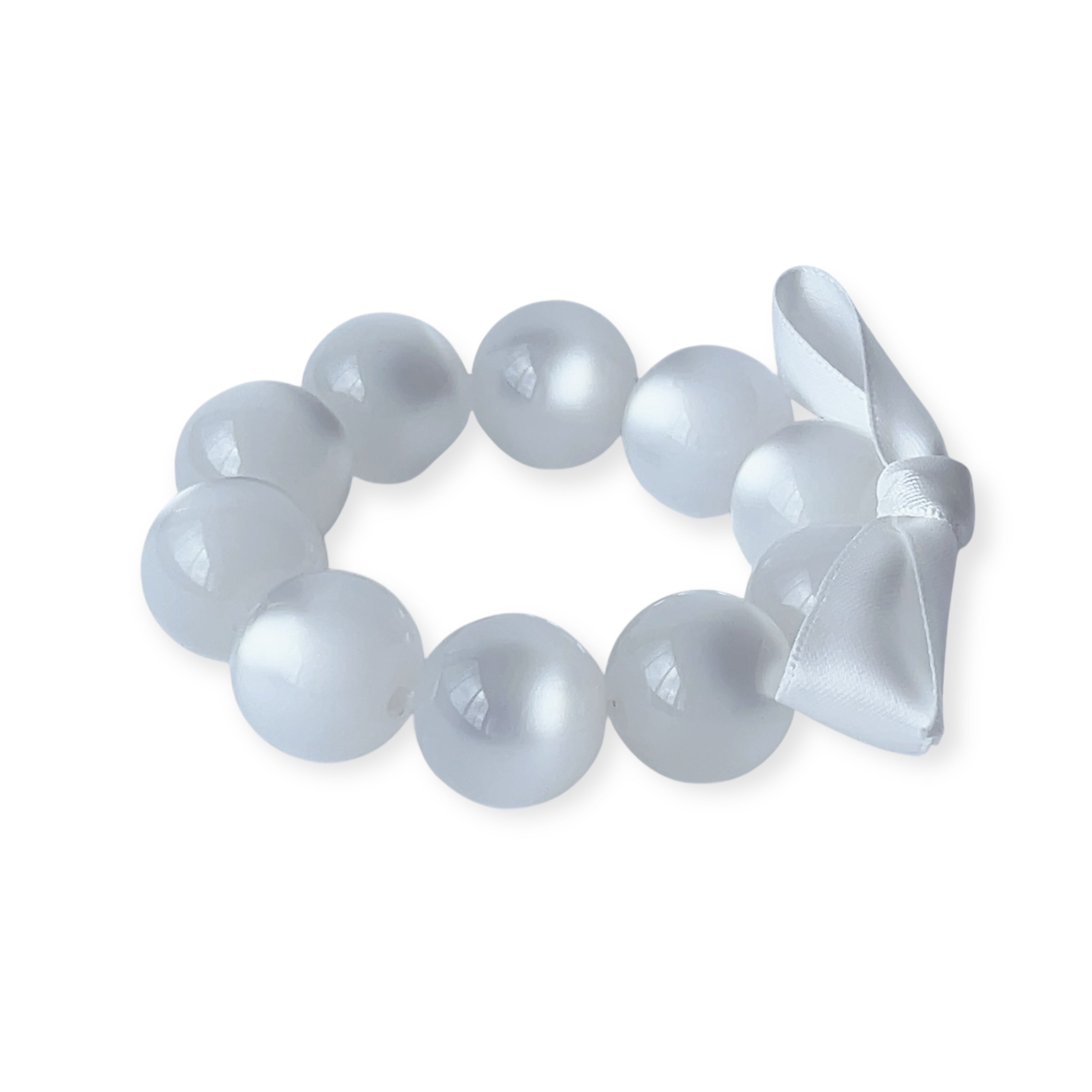 The Seventy Collection- 20 mm Grace White Pearlescent Bracelet by Tessa Bijoux